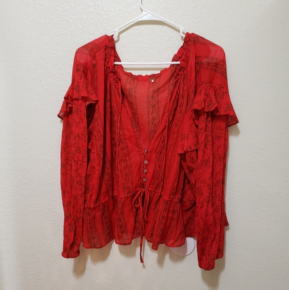 Free People Amanda's Printed Blouse - Picture 2 of 7